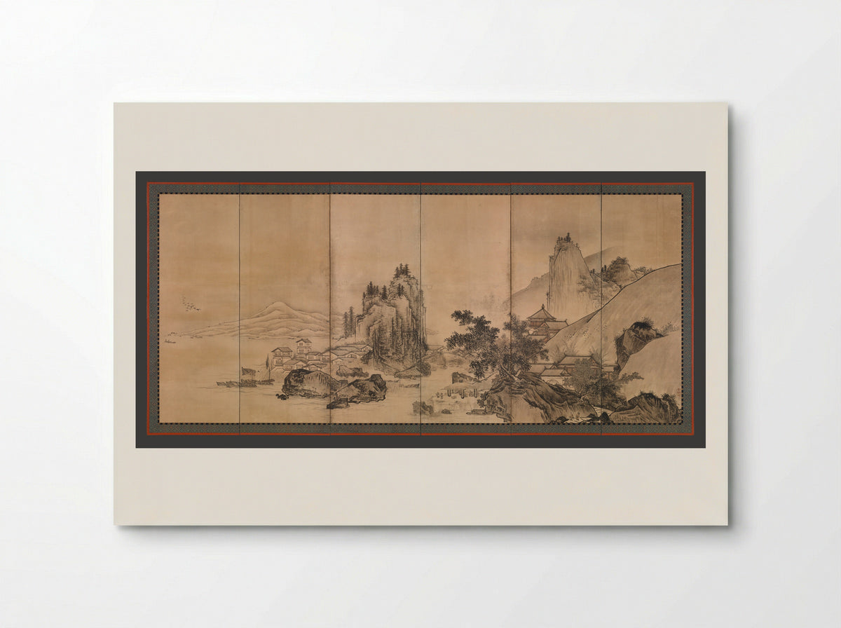 Landscape of the Four Seasons - Unkoku Tōgan - Poster