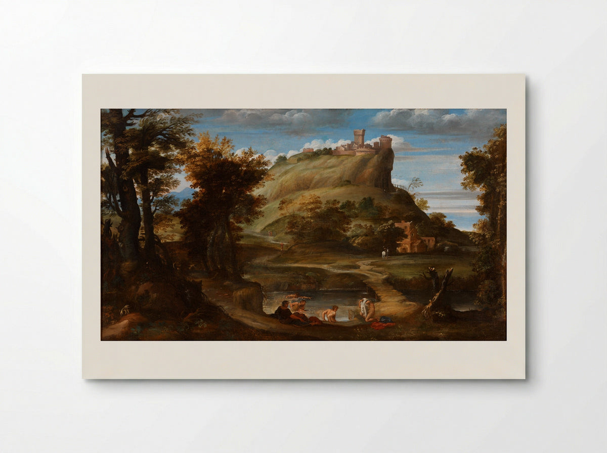 Landscape with Bathers - Domenichino - Poster
