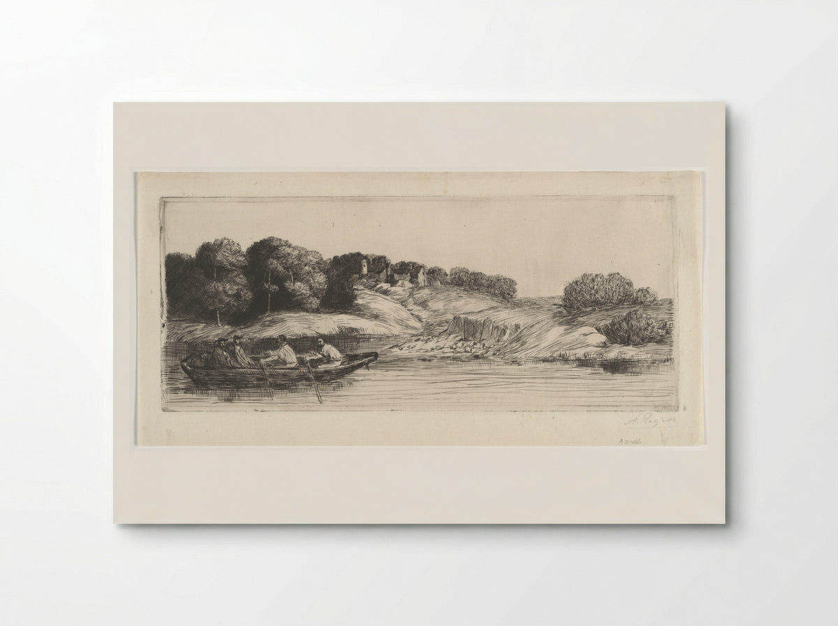 Landscape with Boat - Alphonse Legros - Poster