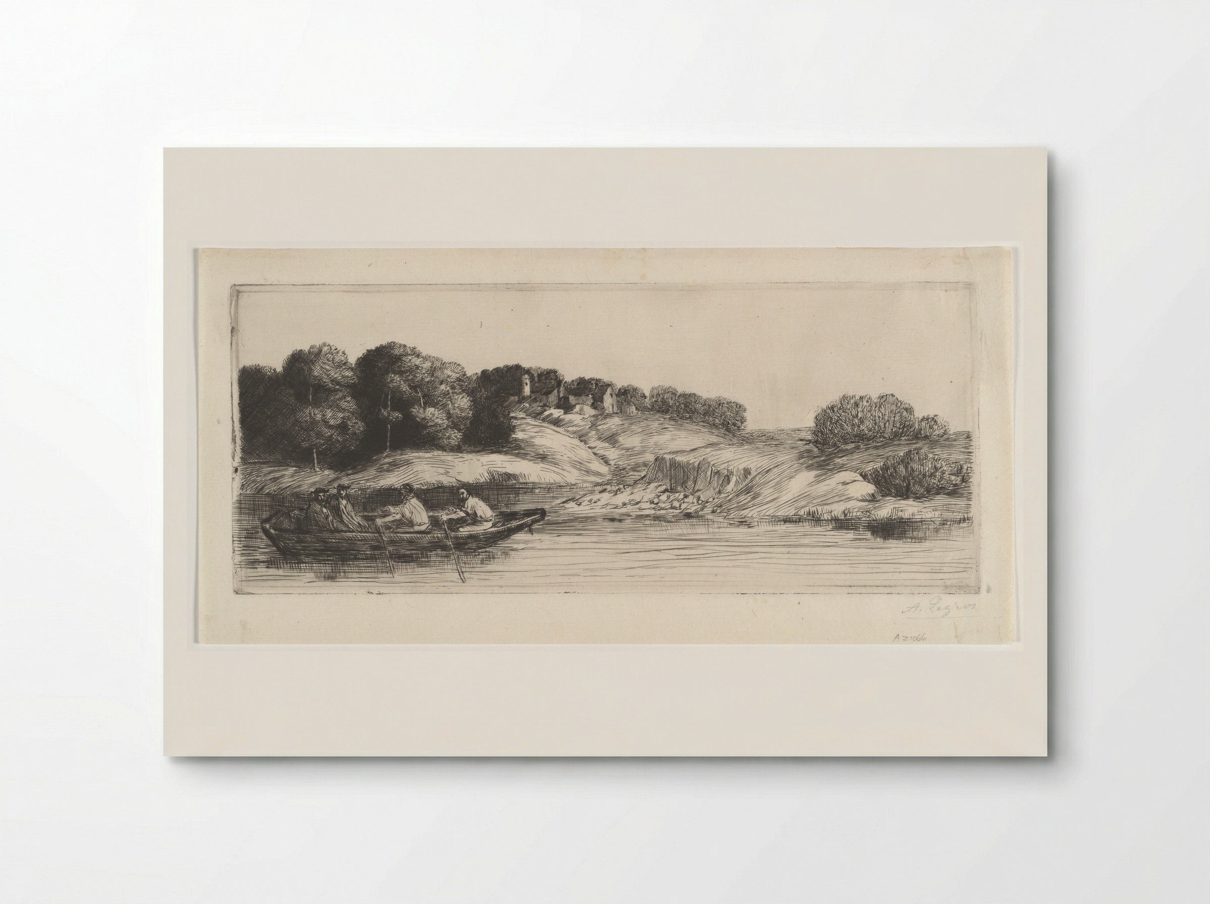 Landscape with Boat - Alphonse Legros - Poster