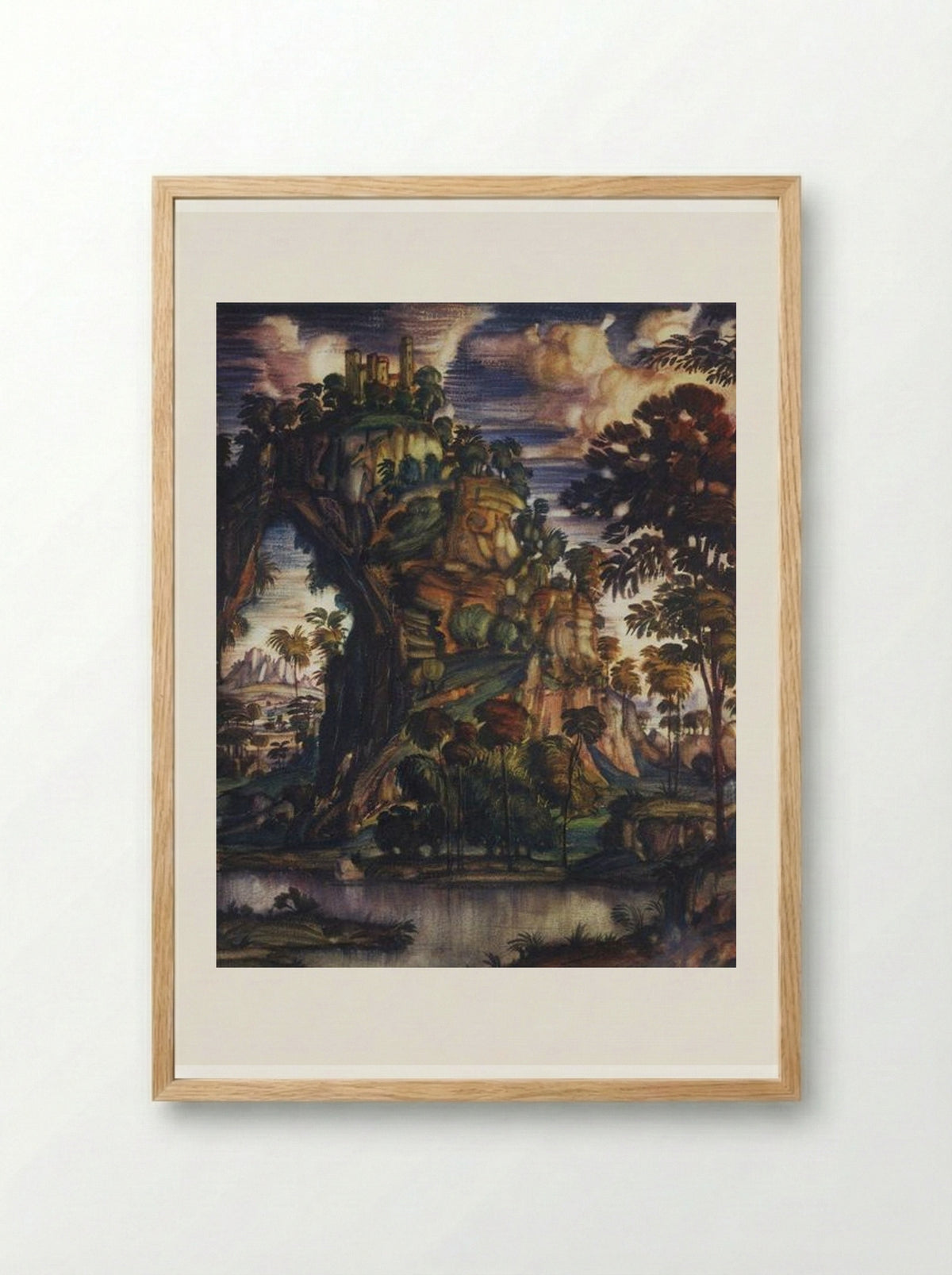 Landscape with Castle - Konstantin Bogaevsky - Framed Print Wood