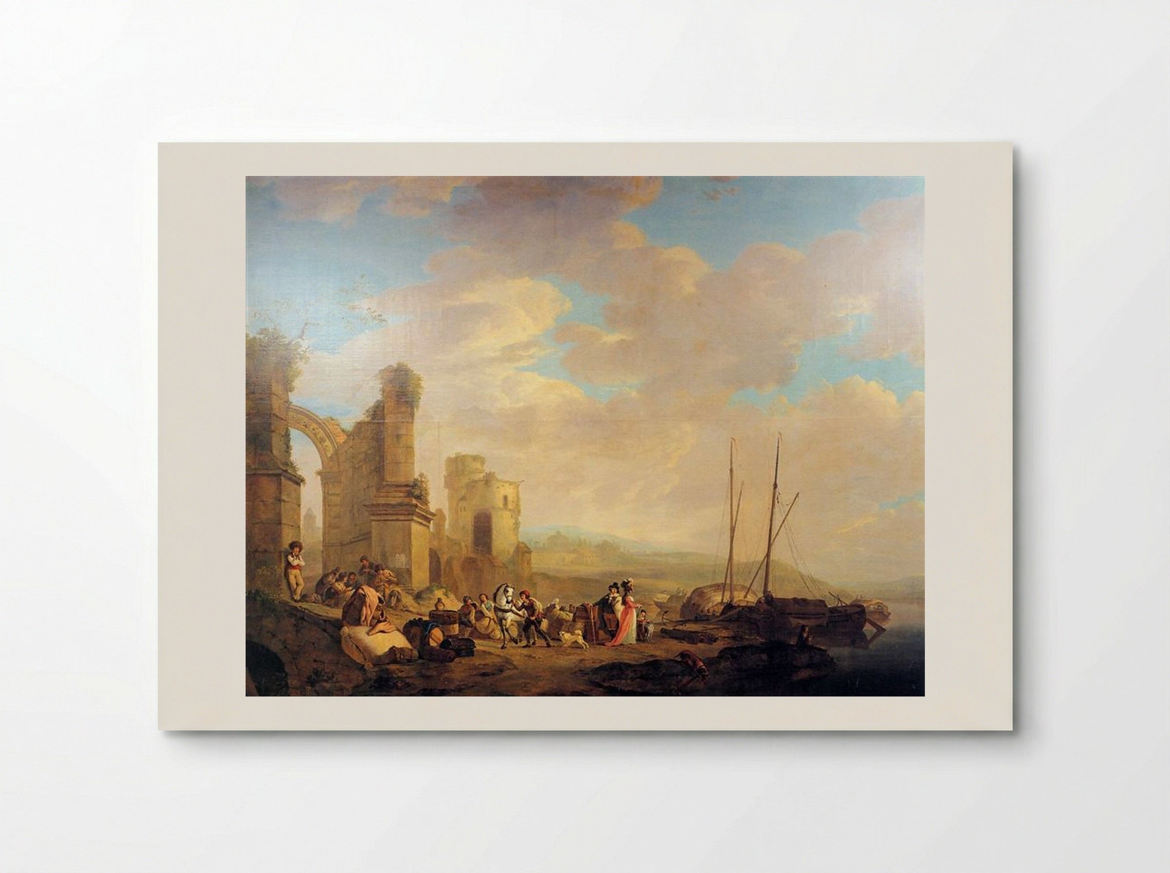 Landscape with Coast and Ruin - Jacob van Strij - Poster