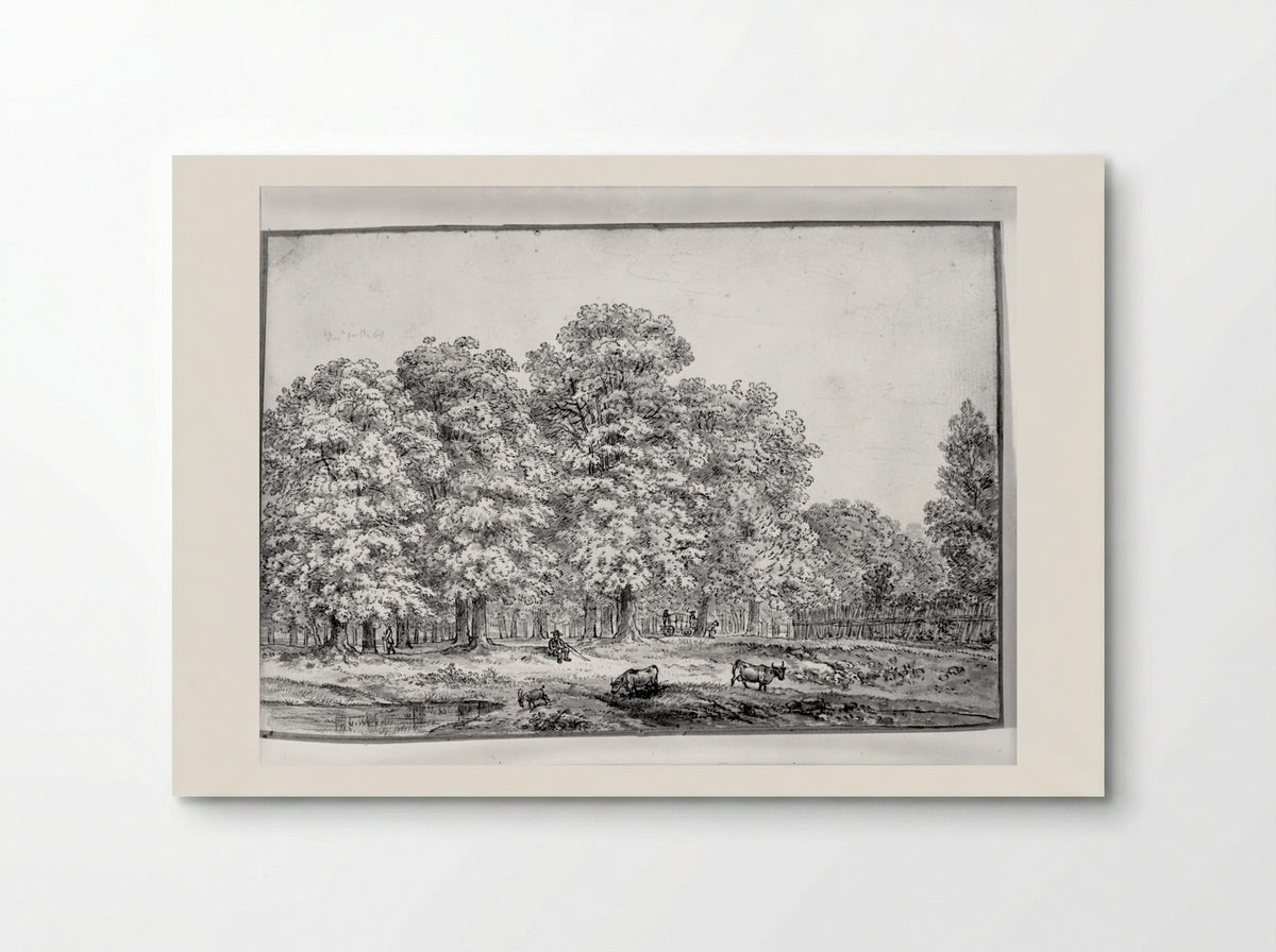 Landscape with Cows - Ferdinand Kobell - Poster