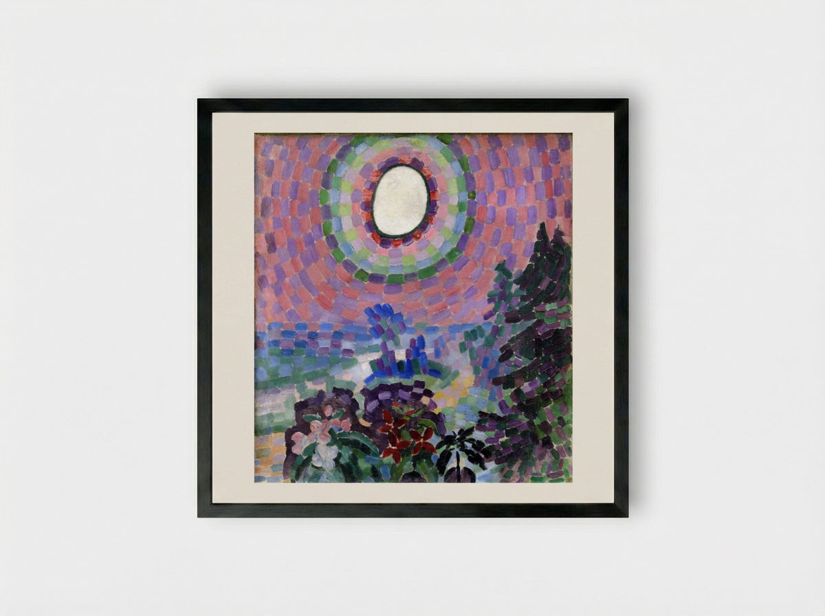 Landscape with Disc - Robert Delaunay - Framed Print Black