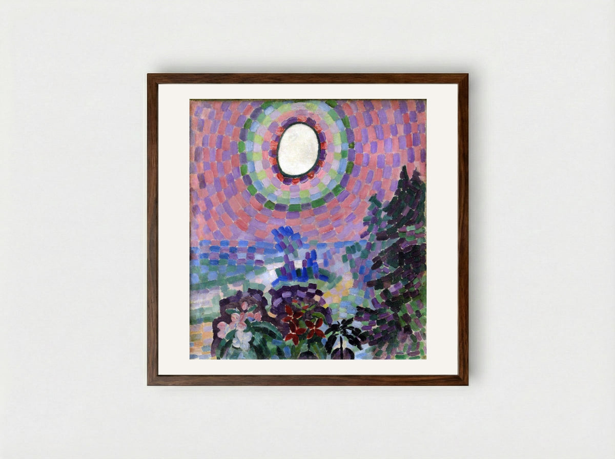 Landscape with Disc - Robert Delaunay - Framed Print Dark Wood