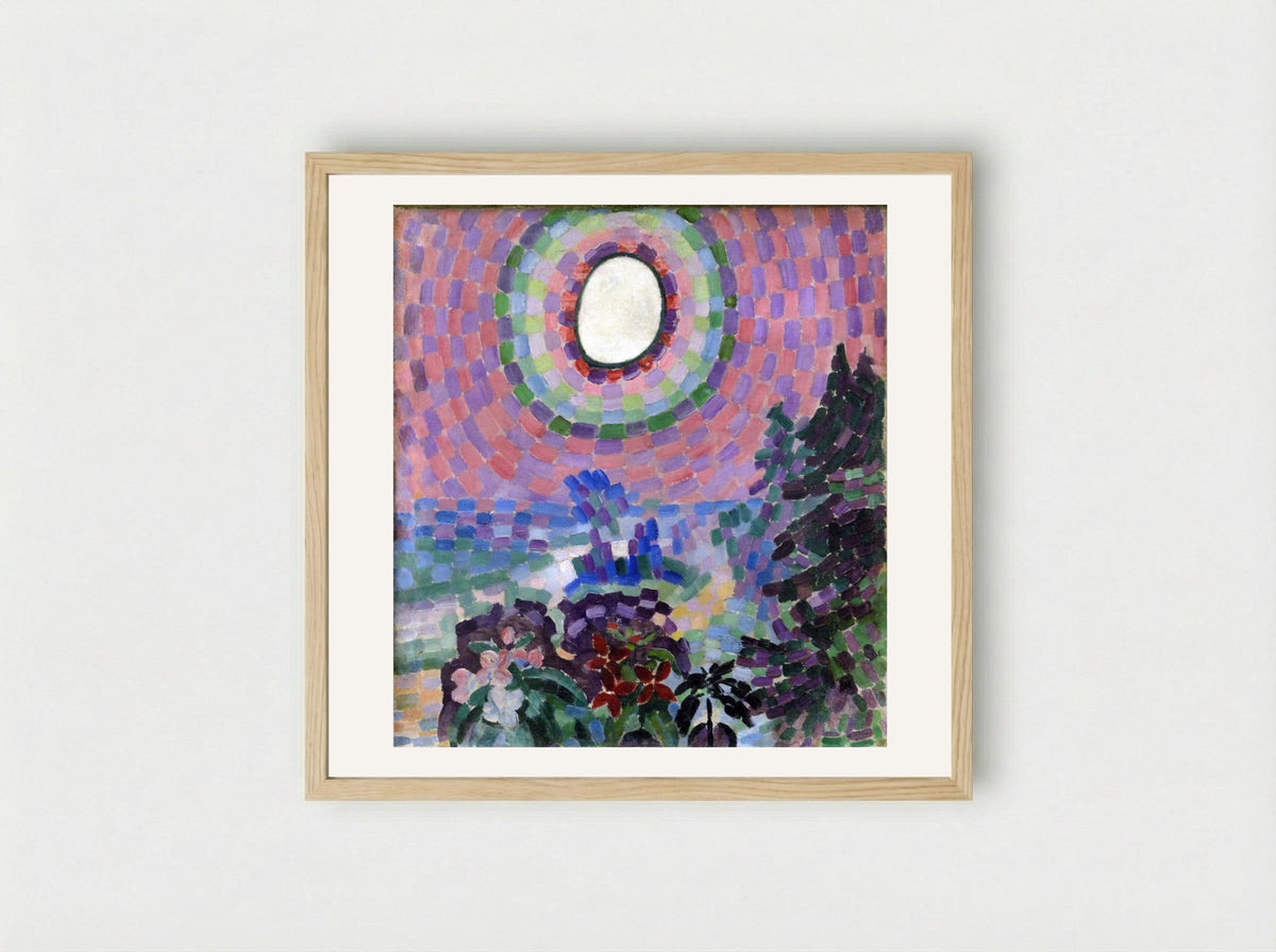 Landscape with Disc - Robert Delaunay - Framed Print Wood