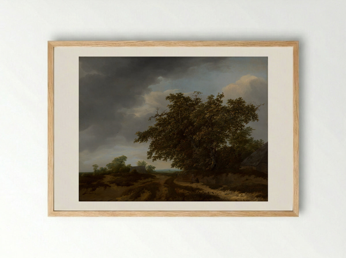 Landscape with Farmhouse - Jan Vermeer van Haarlem (I) - Framed Print Wood