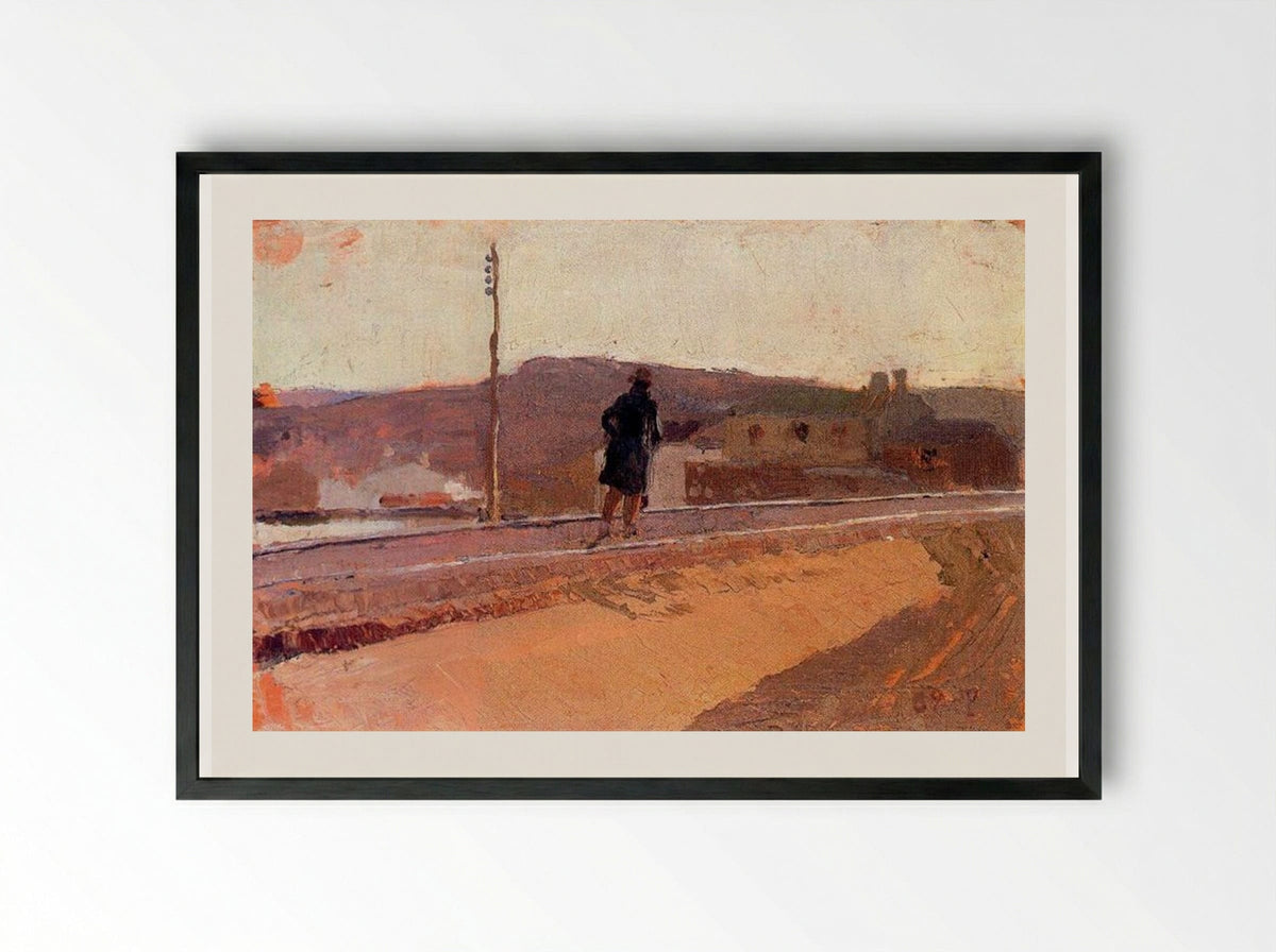 Landscape with Figure - Joaquín Sorolla - Framed Print Black