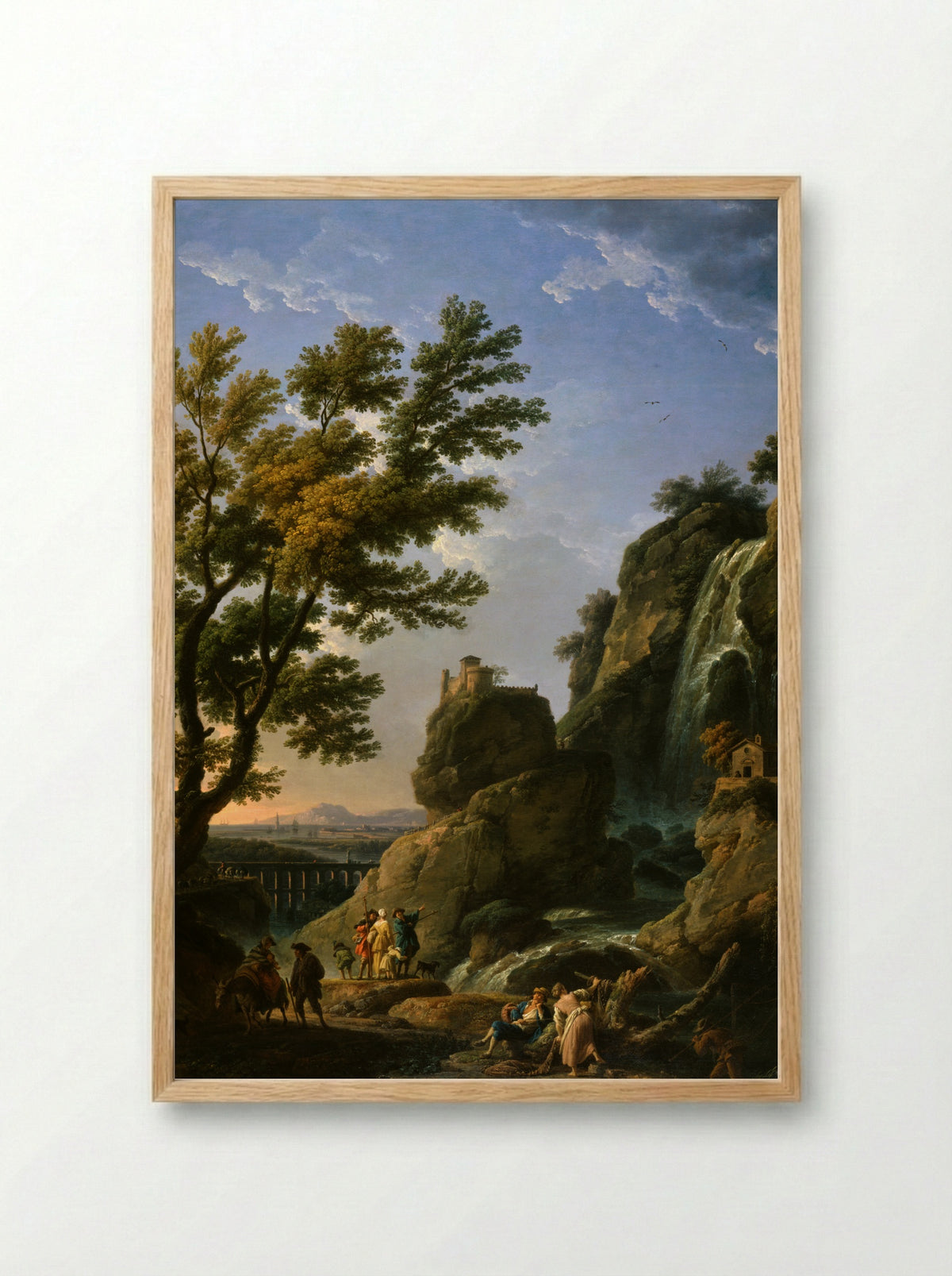 Landscape with Figures - Claude-Joseph Vernet - Framed Print Wood
