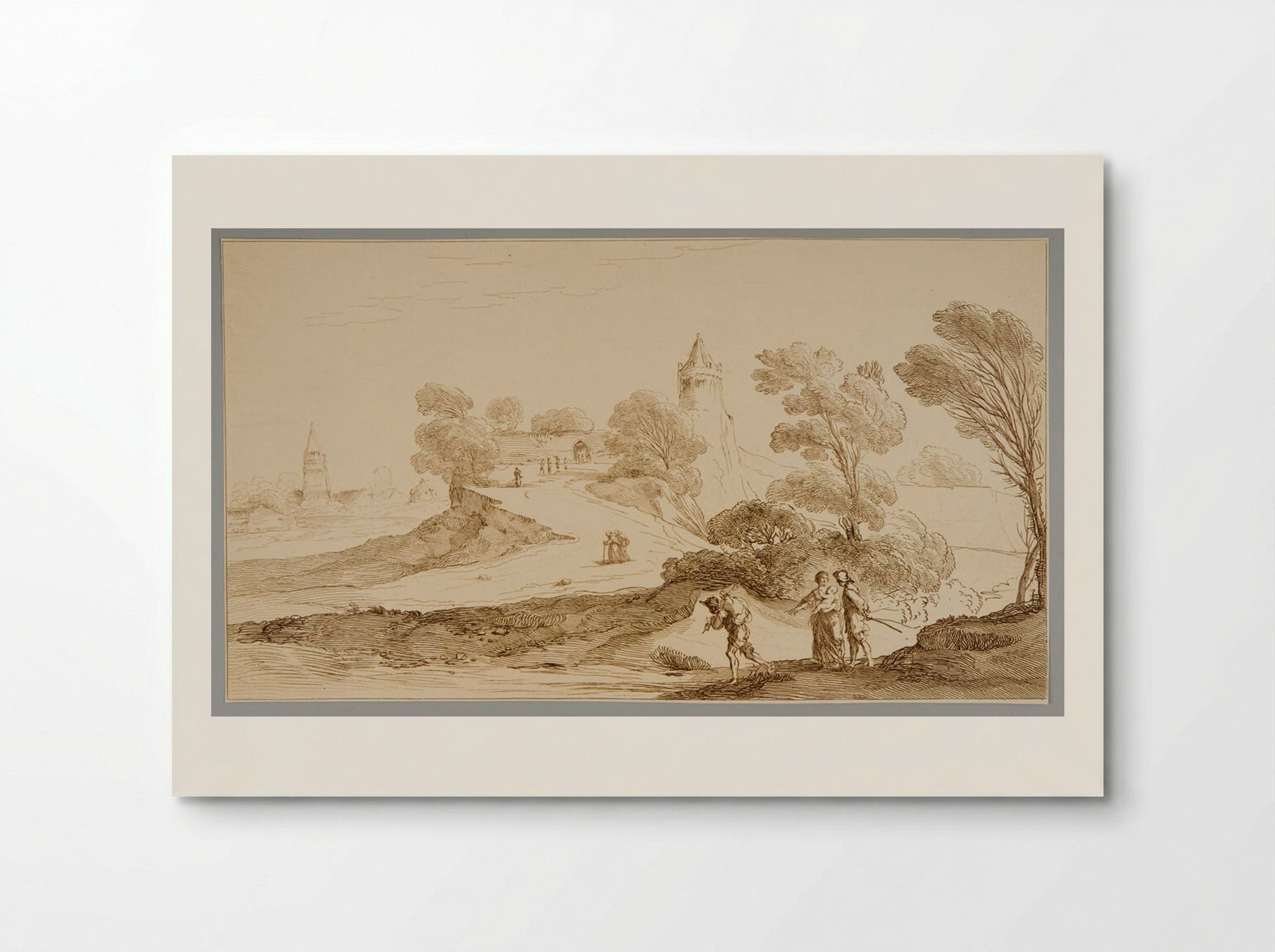 Landscape with Figures - James Basire the Elder - Poster