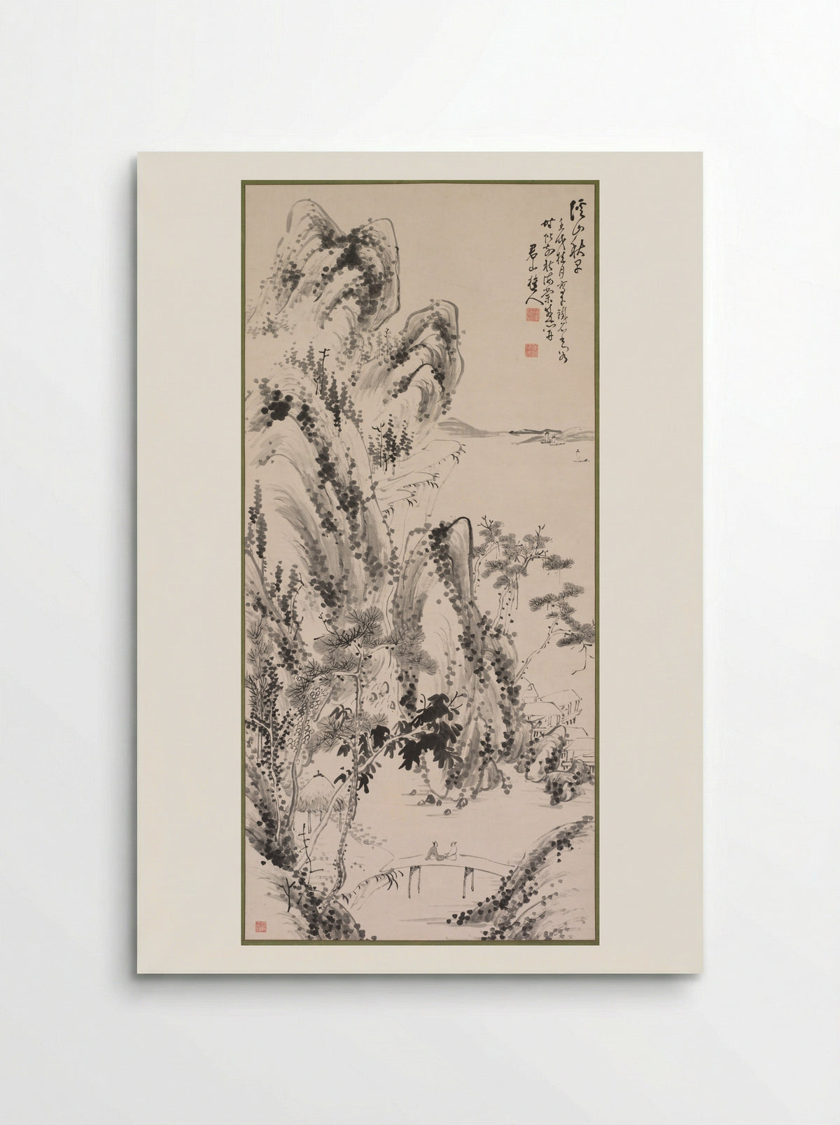 Landscape with Figures - Fujimoto Tesseki - Poster