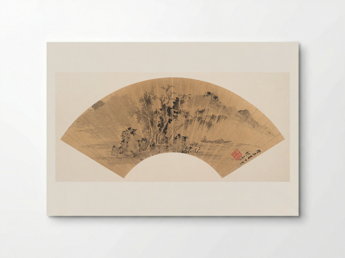 Landscape with Fisherman - Qi Zhijia - Poster