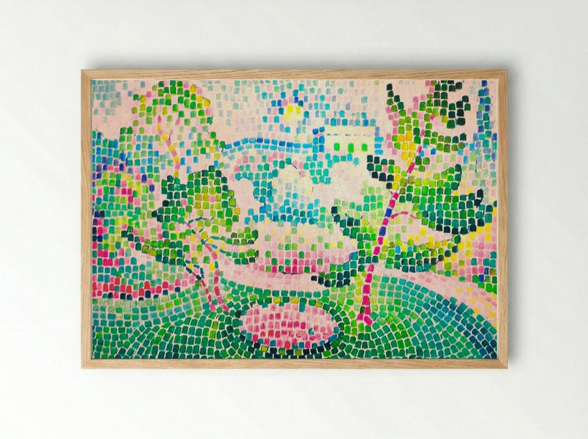 Landscape with Fountain - Jean Metzinger - Framed Print Wood