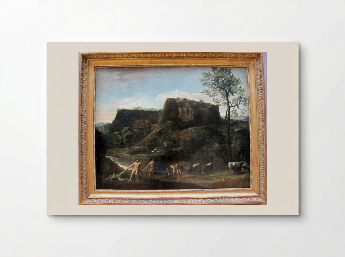 Landscape with Hercules and Cacus - Domenichino - Poster