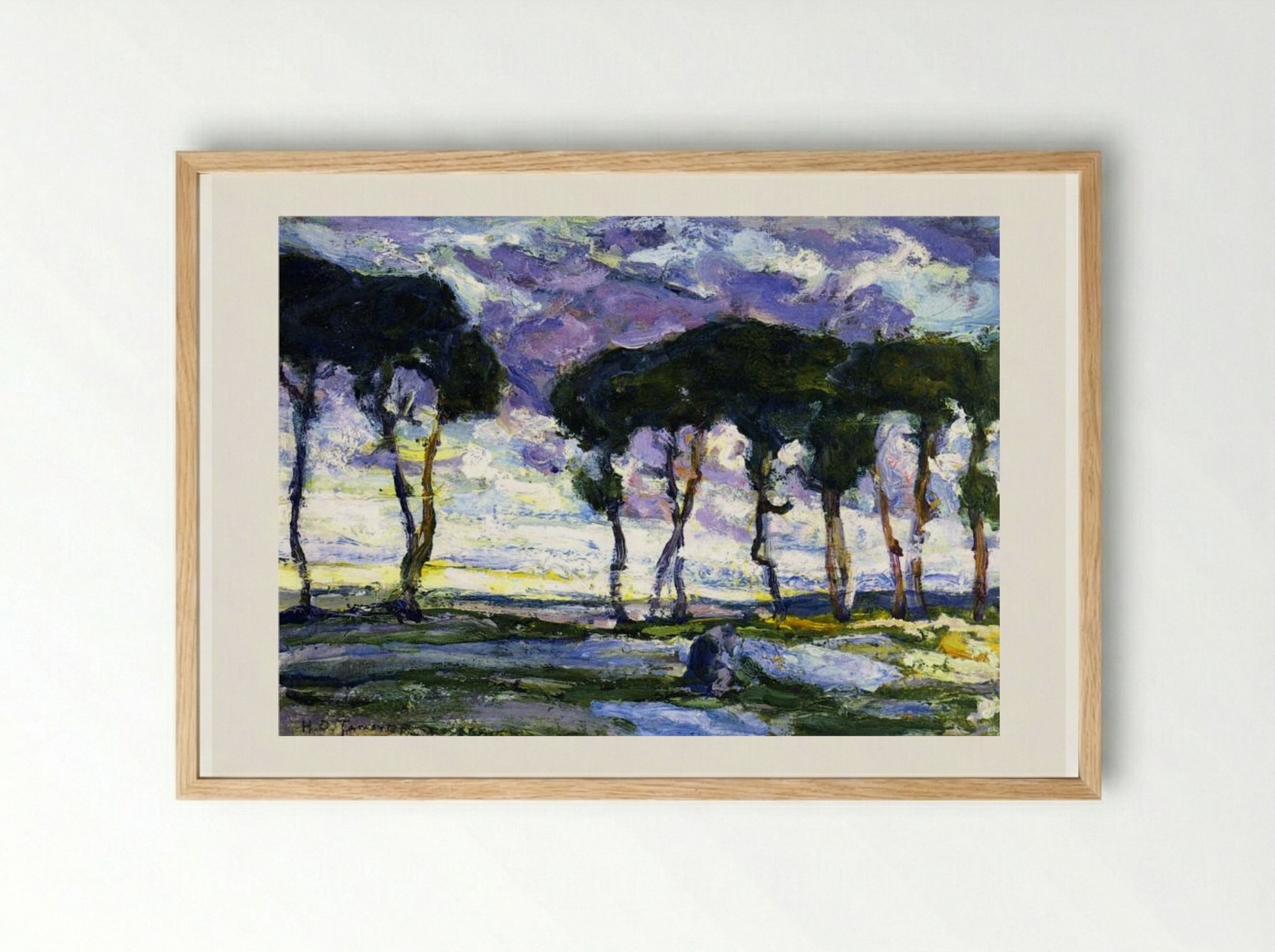 Landscape with Irises - Henry Ossawa Tanner - Framed Print Wood
