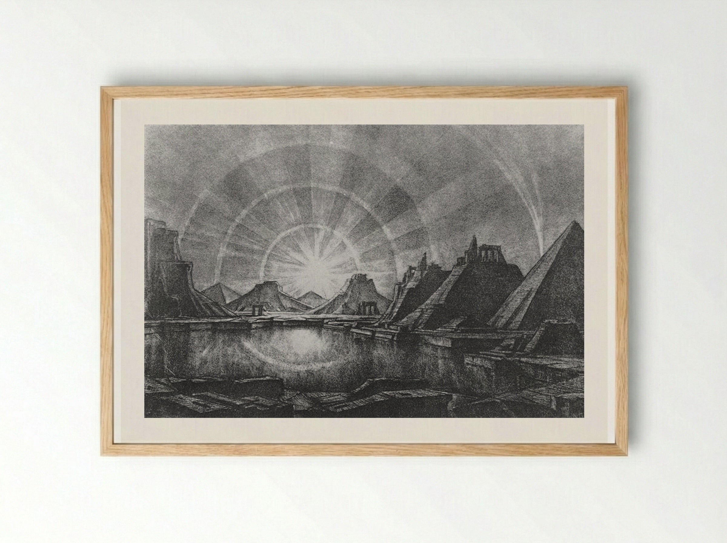 Landscape with Lake - Konstantin Bogaevsky - Framed Print Wood