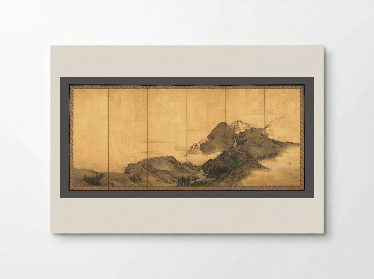 Landscape with Pavilion - Mori Shūhō - Poster