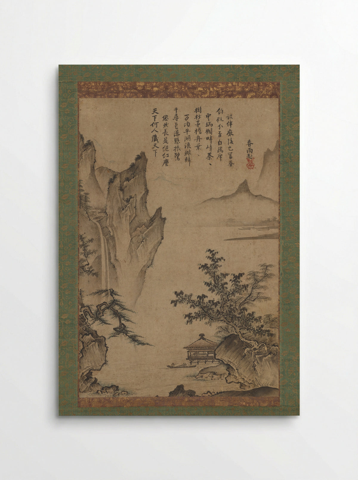 Landscape with Pavilion - Kenkō Shōkei - Poster