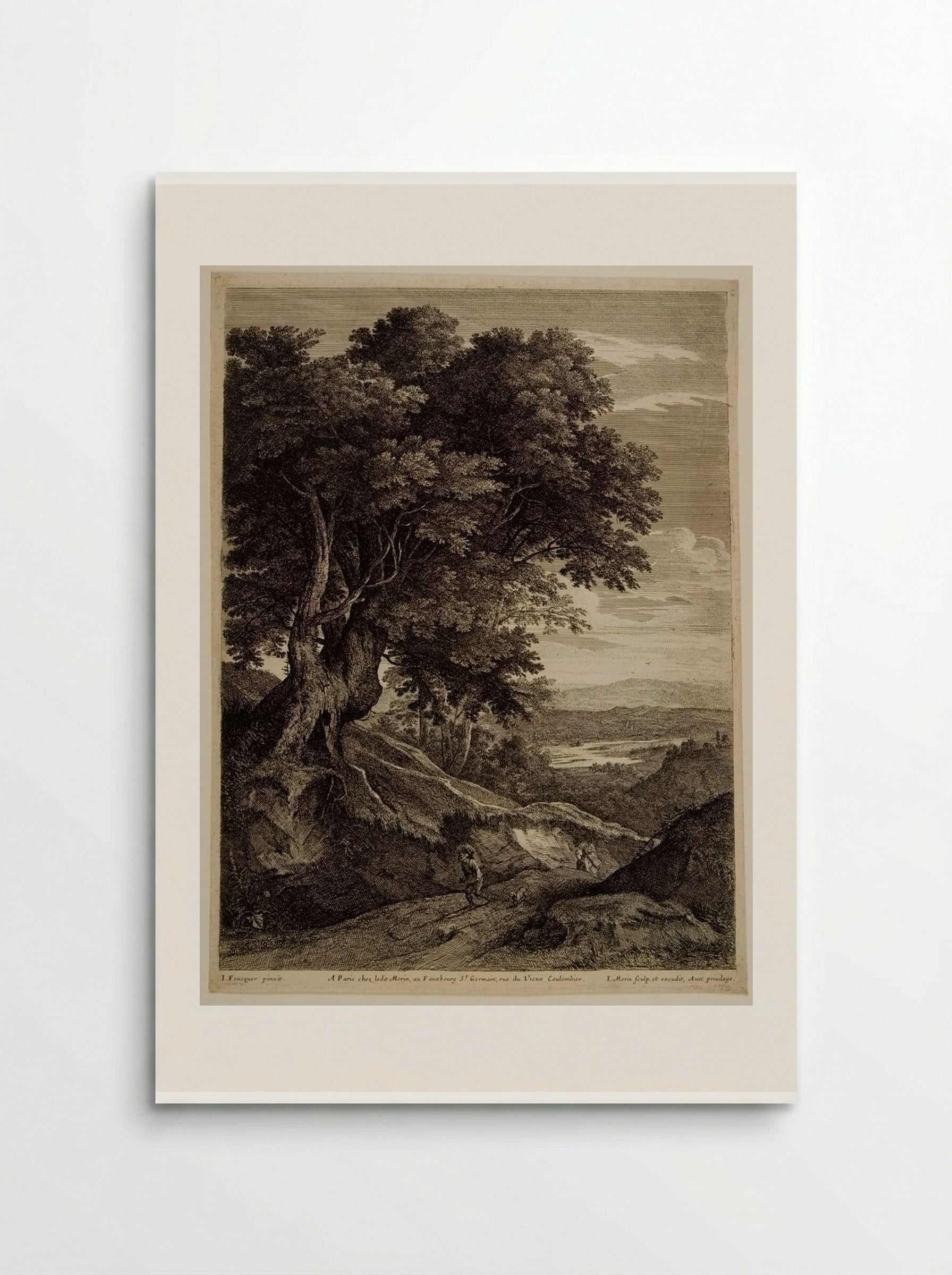 Landscape with Peasants Carrying Baskets - Jean Morin - Poster