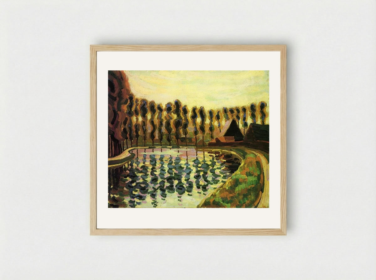 Landscape with Poplars - Auguste Herbin - Framed Print Wood