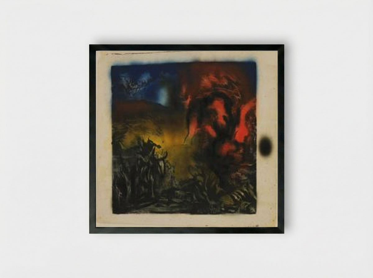 Landscape with Steer - Jackson Pollock - Framed Print Black