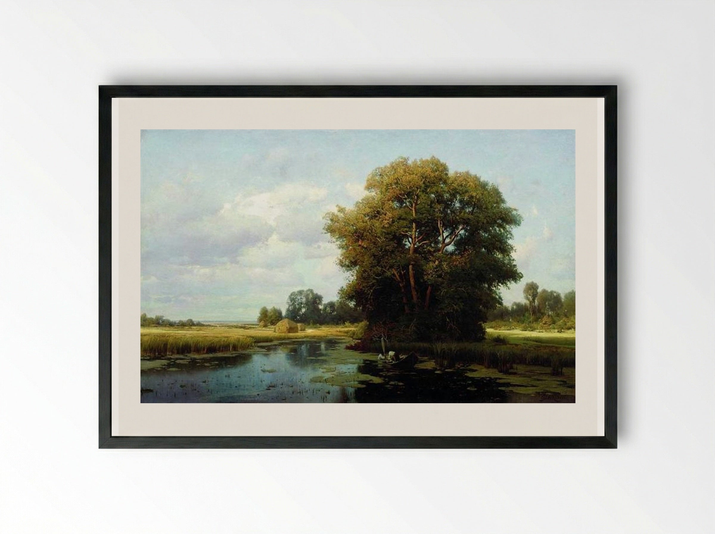Landscape with Swamp - Volodymyr Orlovsky - Framed Print Black