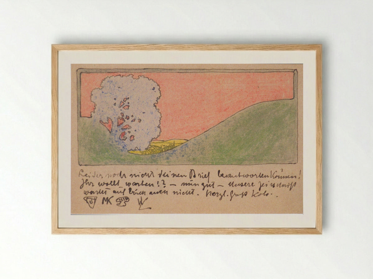 Landscape with Tree - Koloman Moser - Framed Print Wood