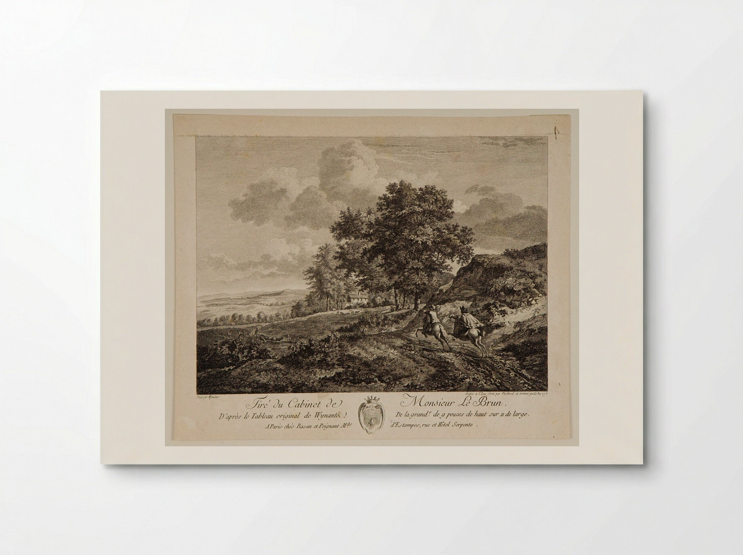 Landscape with Two Horsemen on a Road - Carl Wilhelm Weisbrod - Poster