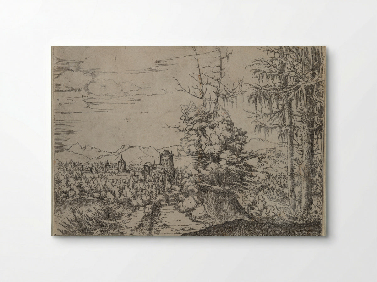 Landscape with Two Pines - Albrecht Altdorfer - Poster