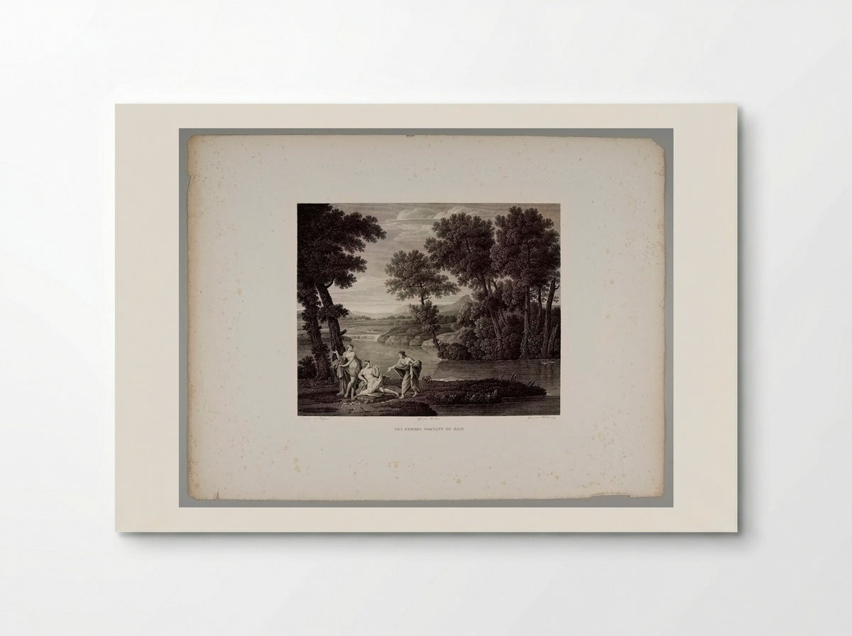 Landscape with Women Leaving Their Bath - Christian Haldenwang - Poster