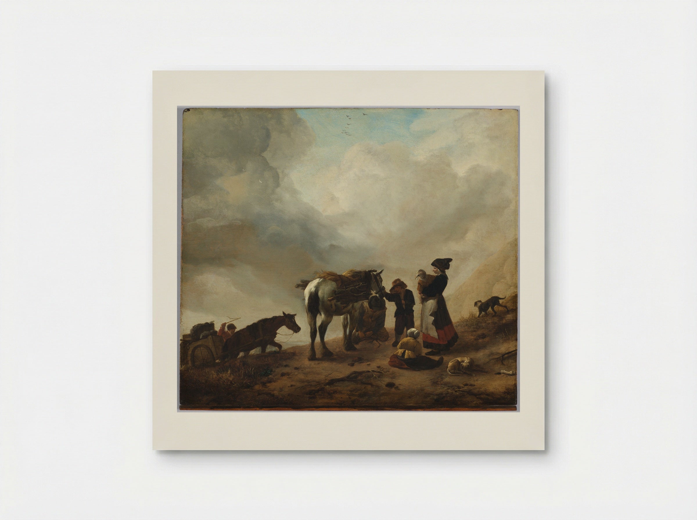 Landscape with Wood Gatherers - Philips Wouwerman - Poster