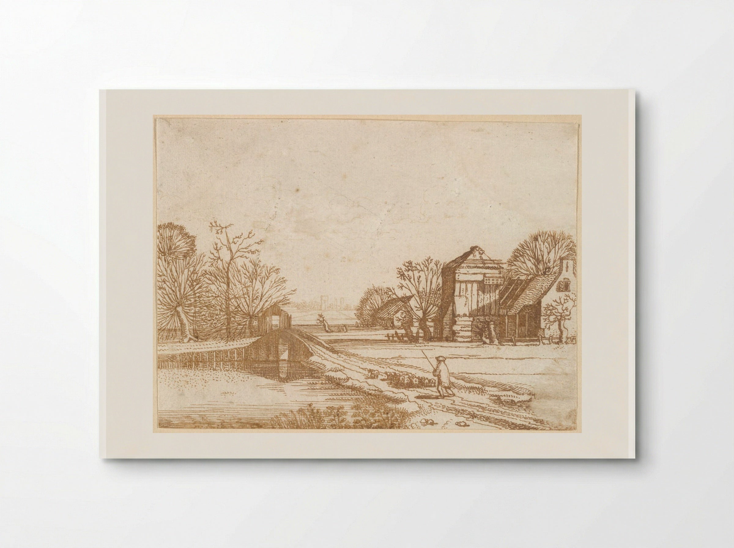 Landscape with a Bridge - Jan van de Velde II - Poster
