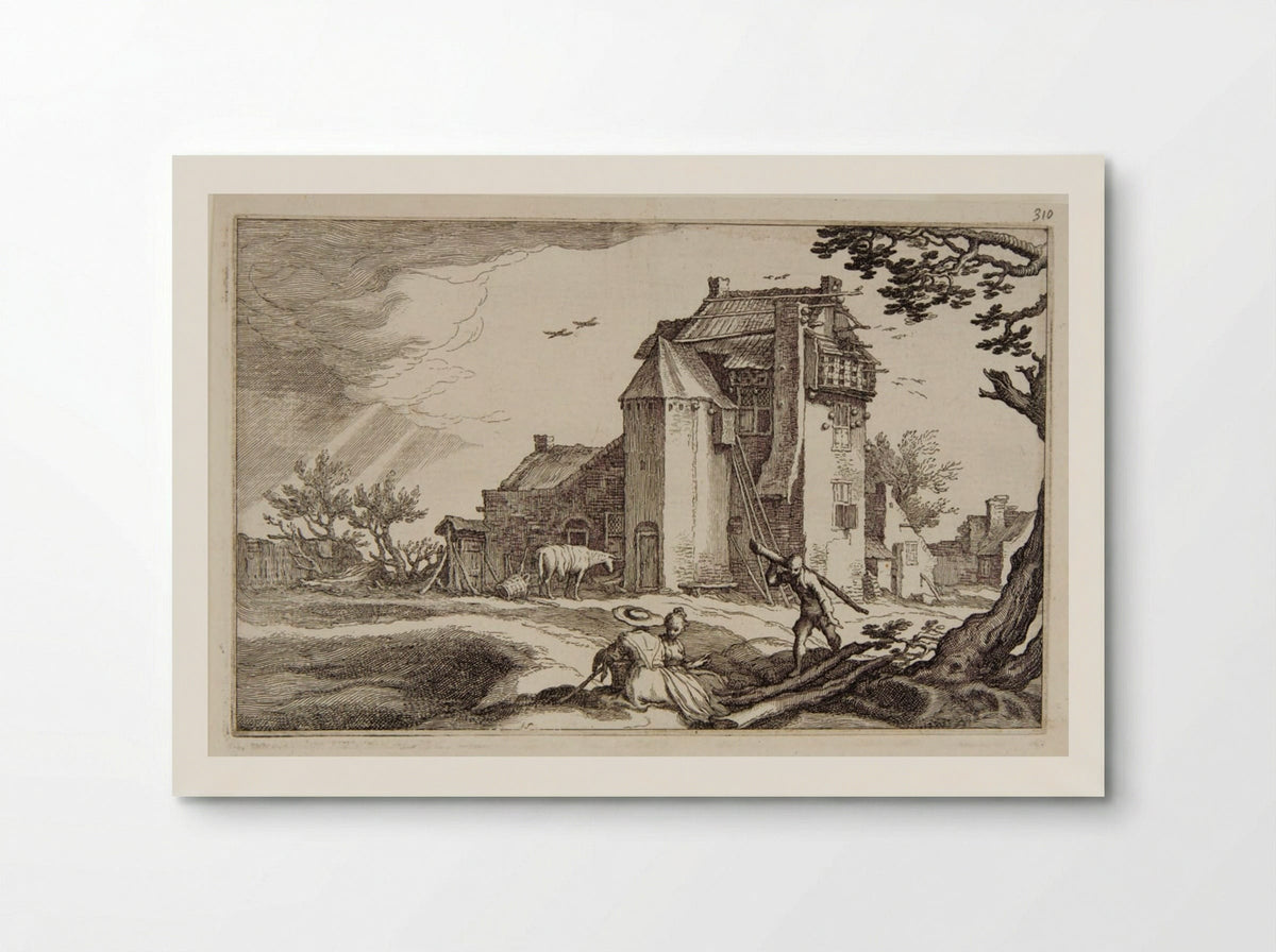 Landscape with a Dovecote - Boetius Adamsz. Bolswert - Poster