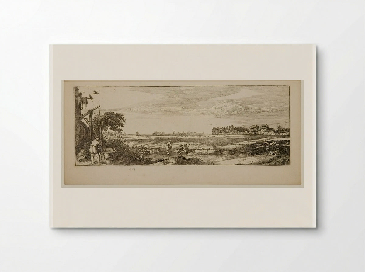 Landscape with a Man at a Draw-well - Jan van de Velde II - Poster