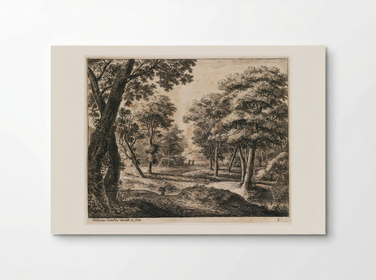 Landscape with a Path Through the Woods - Anthonie Waterloo - Poster