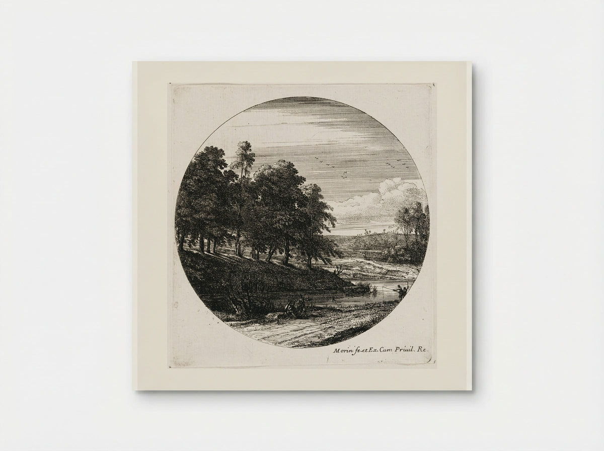Landscape with a River and a Grove of Trees - Jean Morin - Poster