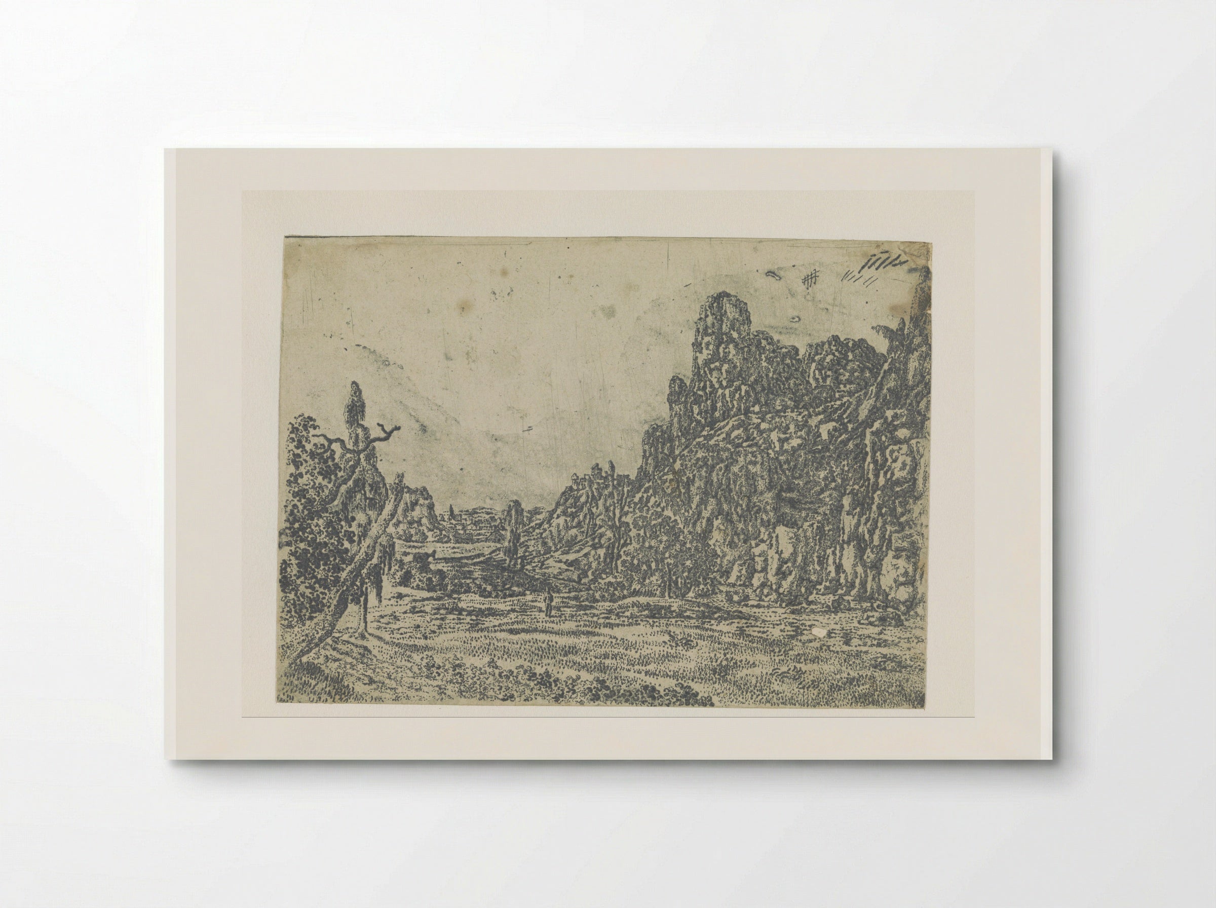 Landscape with a Steep Cliff, Large Version - Hercules Segers - Poster
