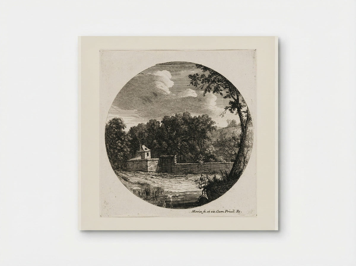 Landscape with a Walled Enclosure - Jean Morin - Poster