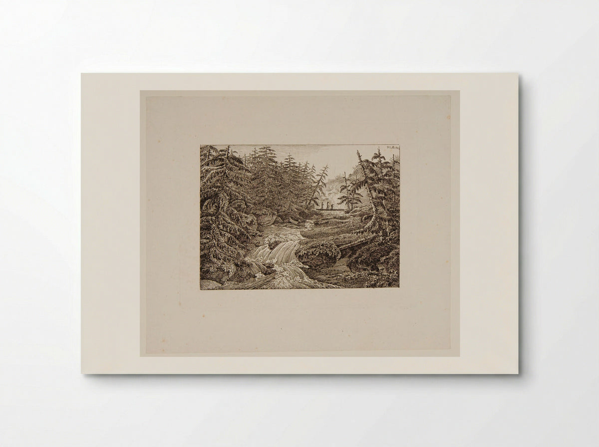 Landscape with a Waterfall - Master D. C. M. - Poster