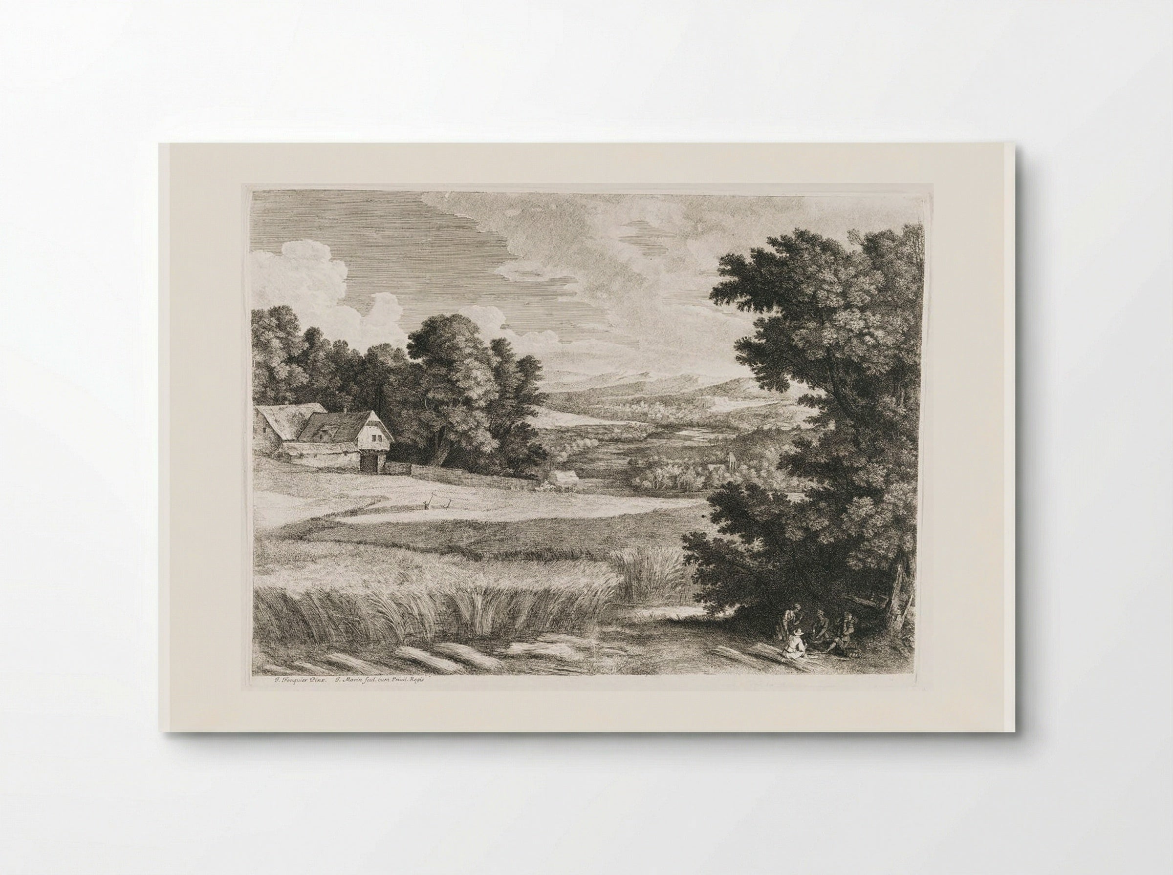 Landscape with a Wheatfield - Jean Morin - Poster