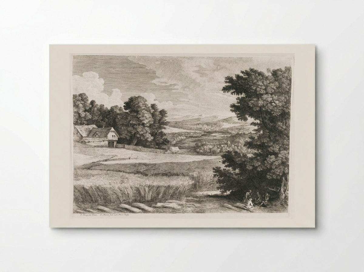 Landscape with a Wheatfield - Jean Morin - Poster