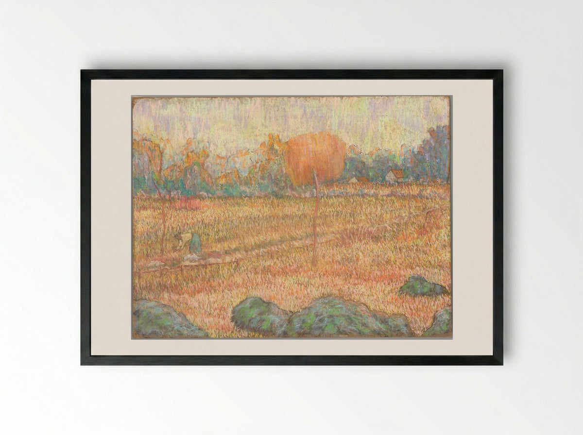 Landscape with an Orange Tree - Claude-Émile Schuffenecker - Framed Print Black