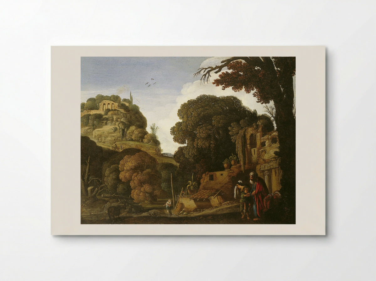 Landscape with the Expulsion of Hagar - Jacob Symonsz Pynas - Poster