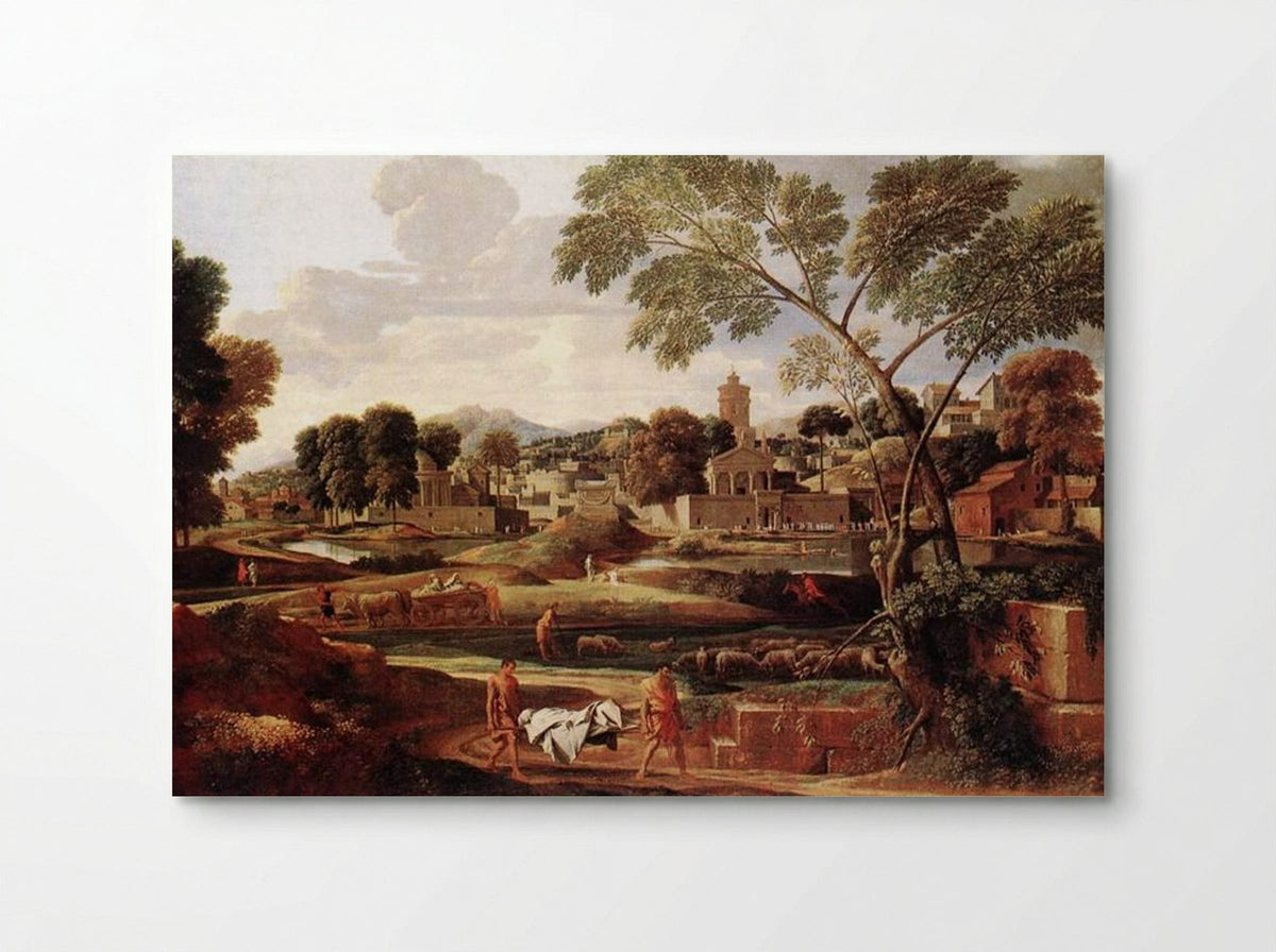 Landscape with the Funeral of Phocion - Nicolas Poussin - Poster