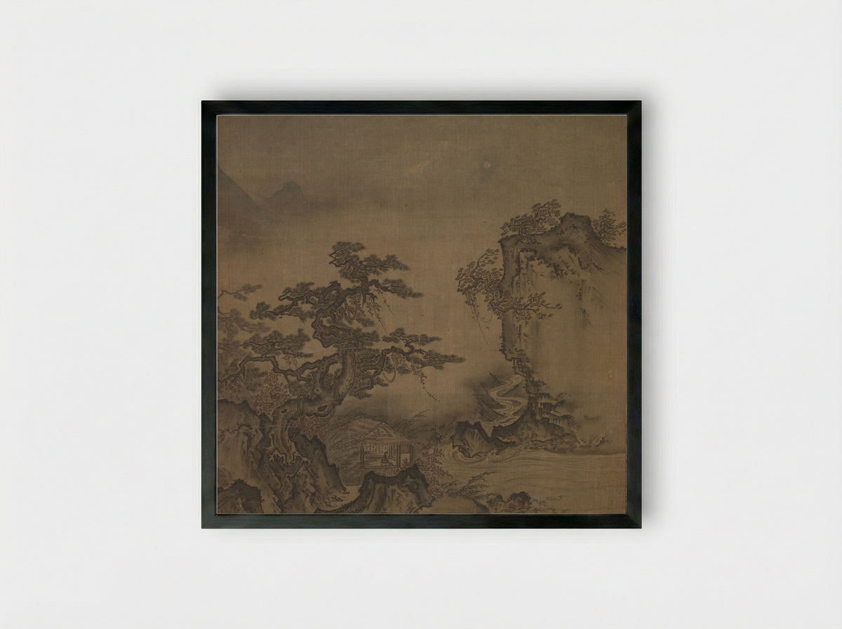 Landscape - Ishō Tokugan - Framed Print Black