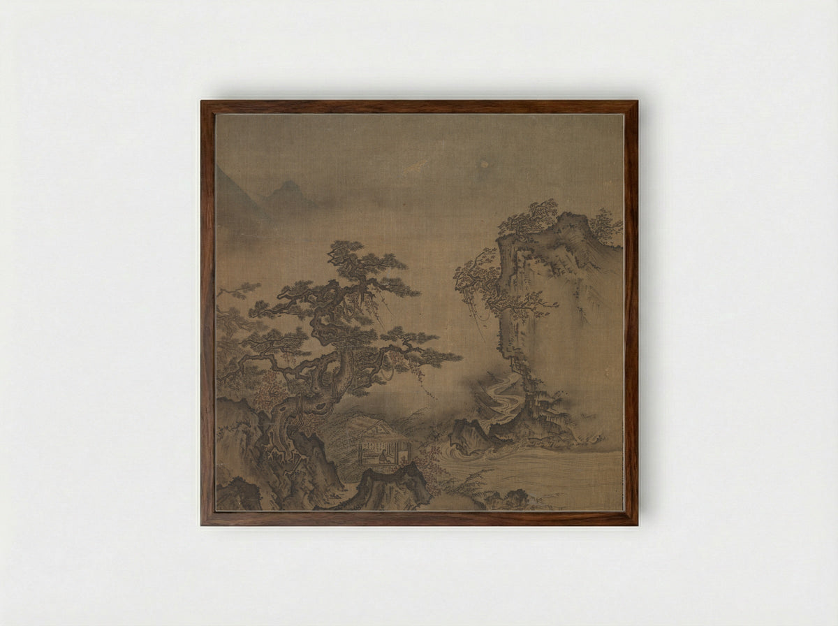 Landscape - Ishō Tokugan - Framed Print Dark Wood