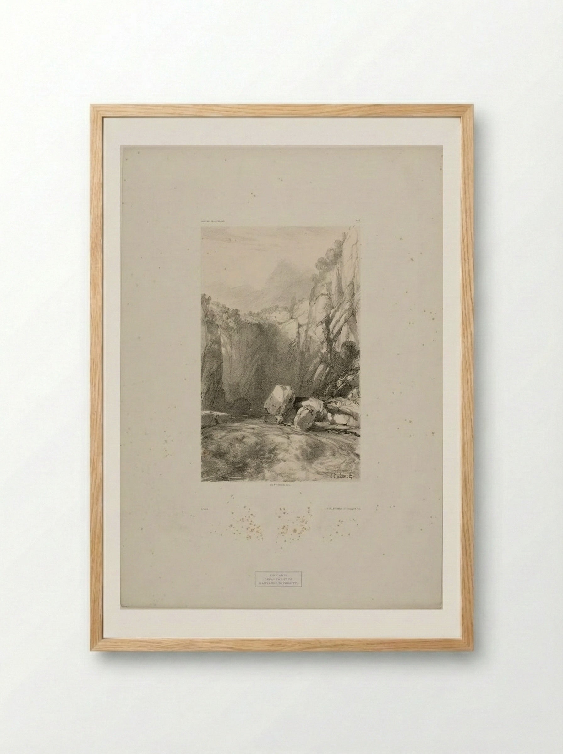 Landscapes Number 5 (Mountain Stream) - Alexandre Calame - Framed Print Wood