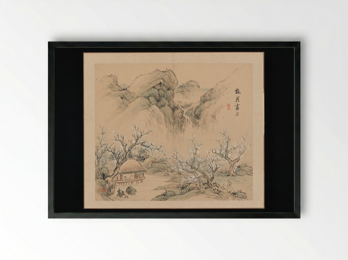 Landscapes of the Four Seasons - Takaku Aigai - Framed Print Black