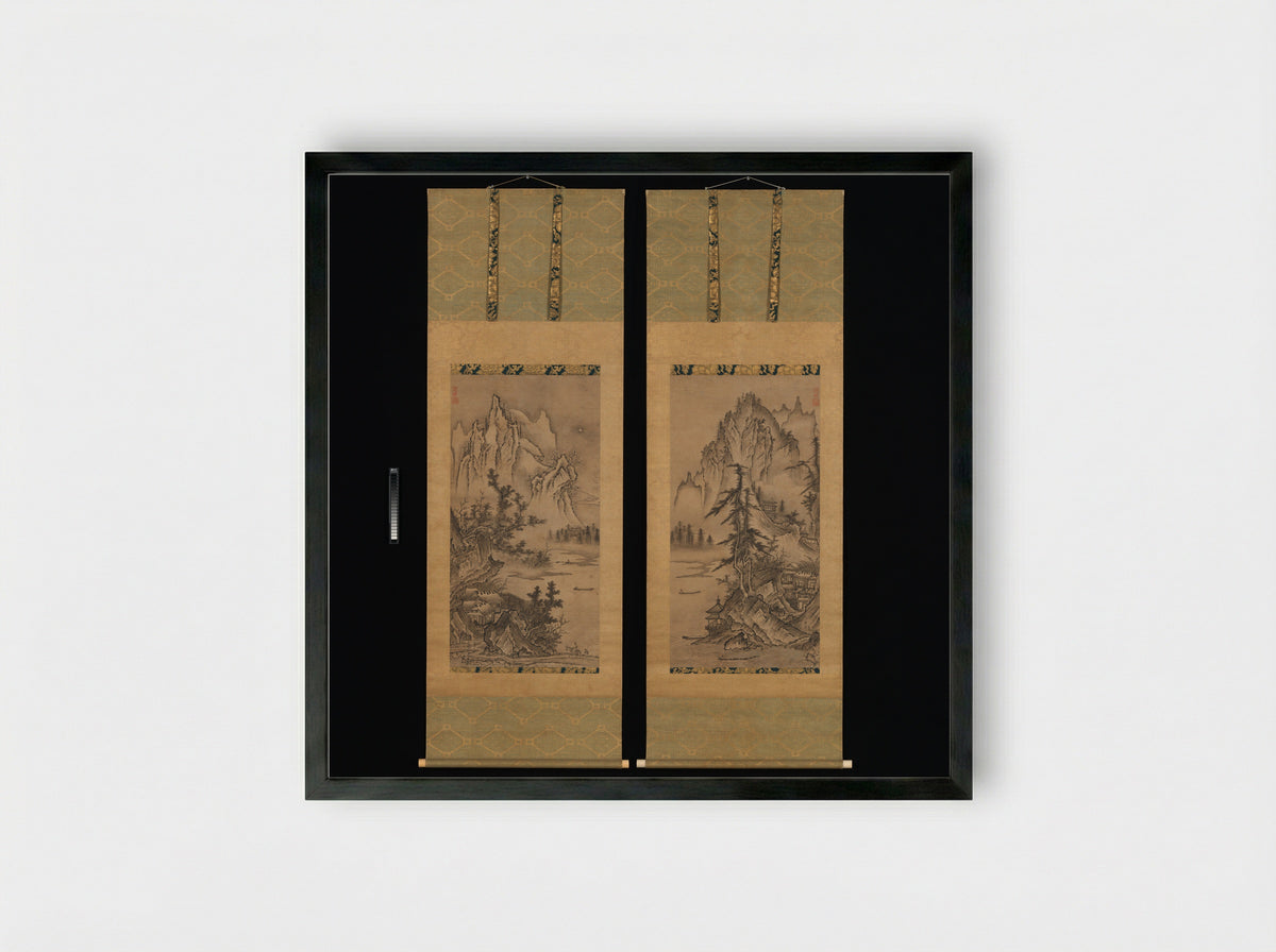 Landscapes of the Four Seasons - Keison - Framed Print Black