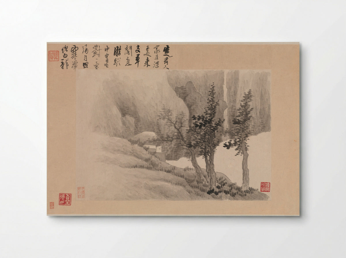 Landscapes with poems - Gong Xian - Poster